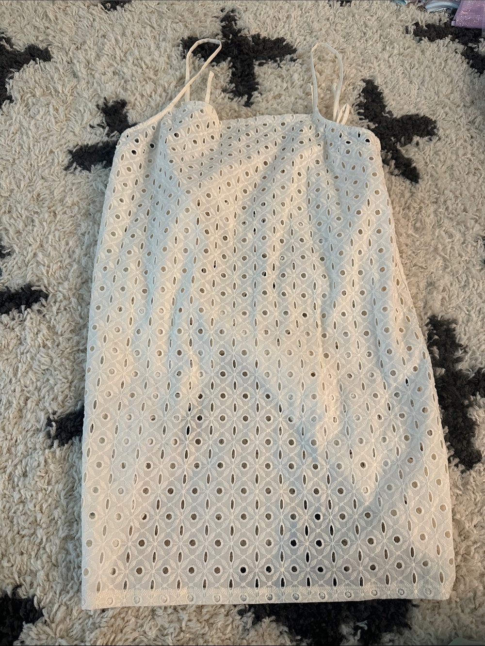 White eyelet mini dress!